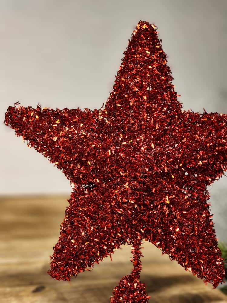 Ponteira estrela vermelha 25cm