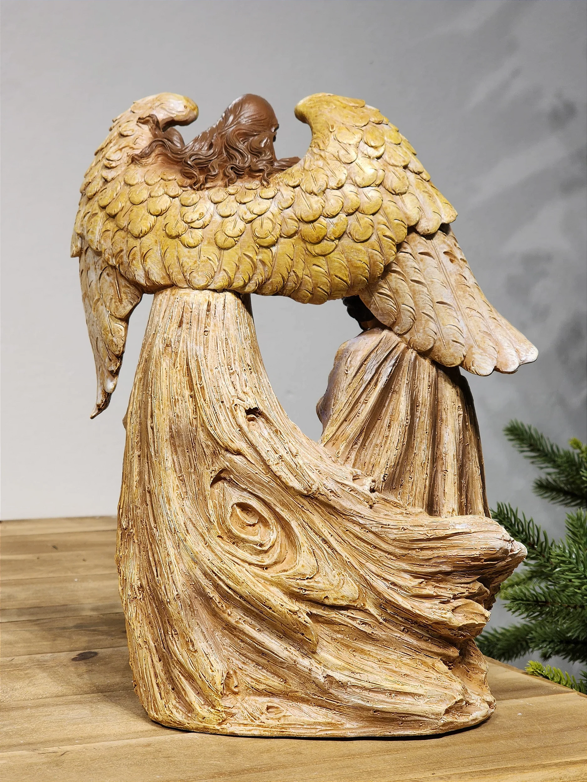 Sagrada Família com anjo 30cm