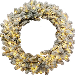 Guirlanda King Flock® de 36" com luzes LED brancas quentes (acionadas por tomada)