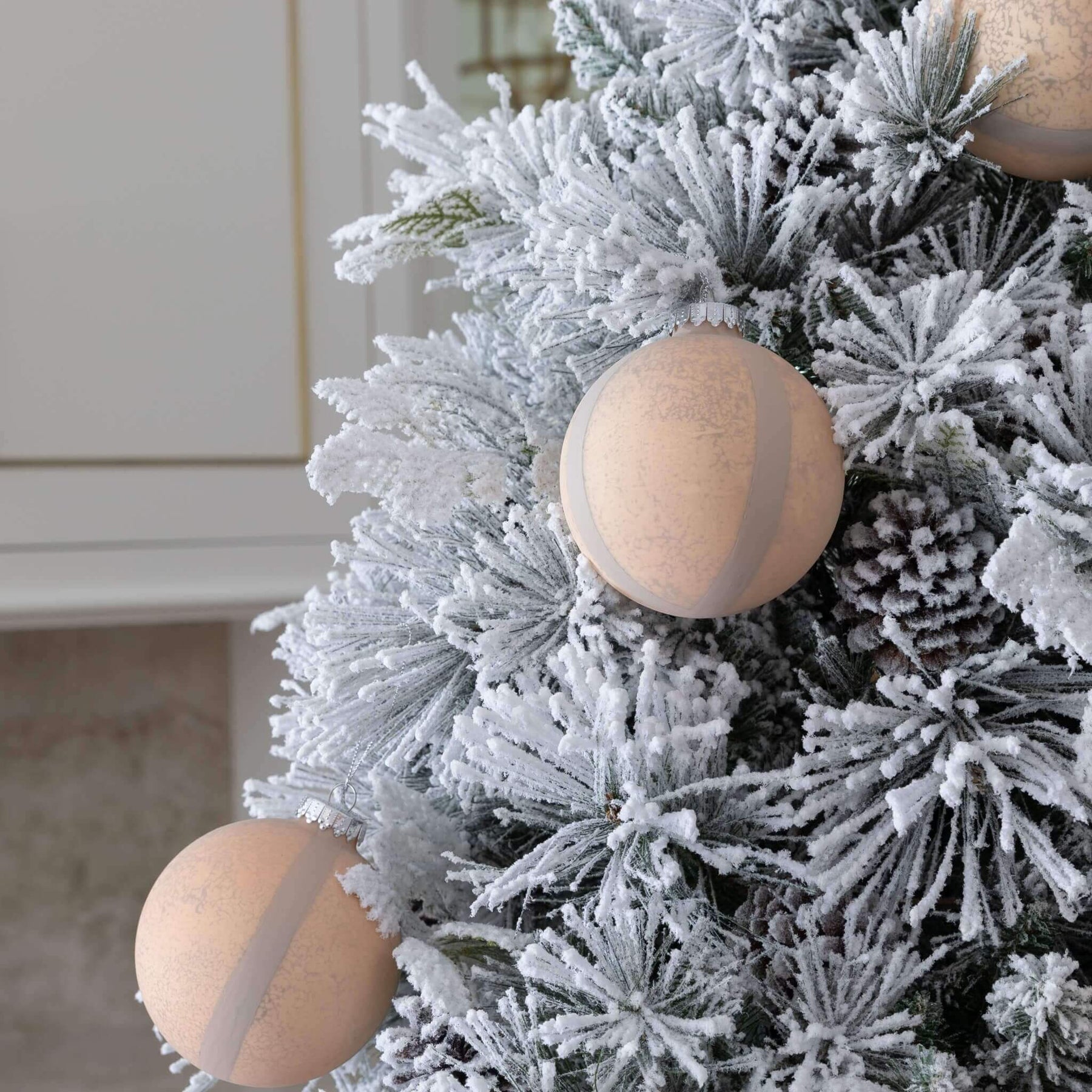 Enfeite de vidro listrado rústico (pacote com 4)