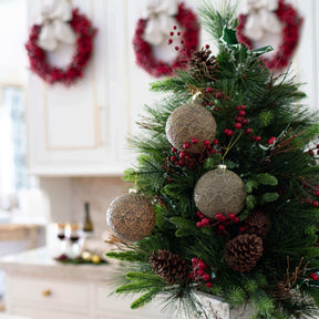 Enfeite rústico de vidro verde (pacote com 4)