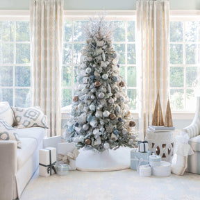 Conjunto de enfeites de vidro Winter Wonderland com 15 peças (azul e cinza)