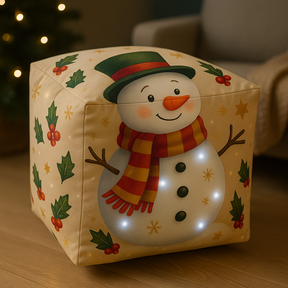 Puff Natalino com Led 45x45 - Compre 1, leve 2