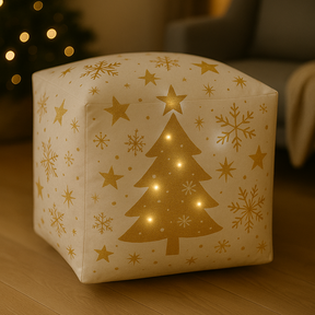 Puff Natalino com Led 45x45 - Compre 1, leve 2