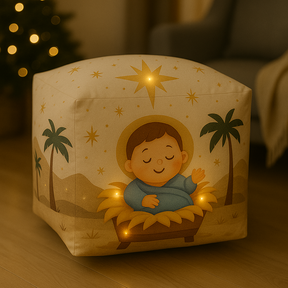 Puff Natalino com Led 45x45 - Compre 1, leve 2