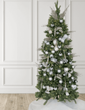 Conjunto de enfeites de vidro Silver Twists (pacote com 6)