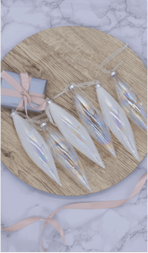 Conjunto de enfeites de vidro esférico (pacote com 6)