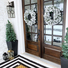 Guirlanda King Flock® de 36" com luzes LED brancas quentes (acionadas por tomada)