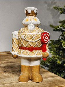 Pote decorativo quebra nozes 22cm