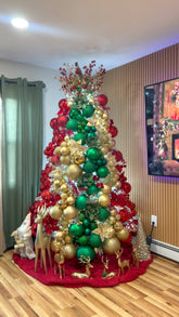 Árvore Tradição Real Vermelho, Verde & Dourado 2,00m