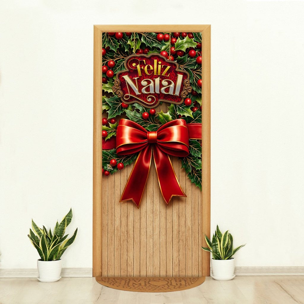Capa de Porta Natalina Realista – Efeito 3D Sublimado