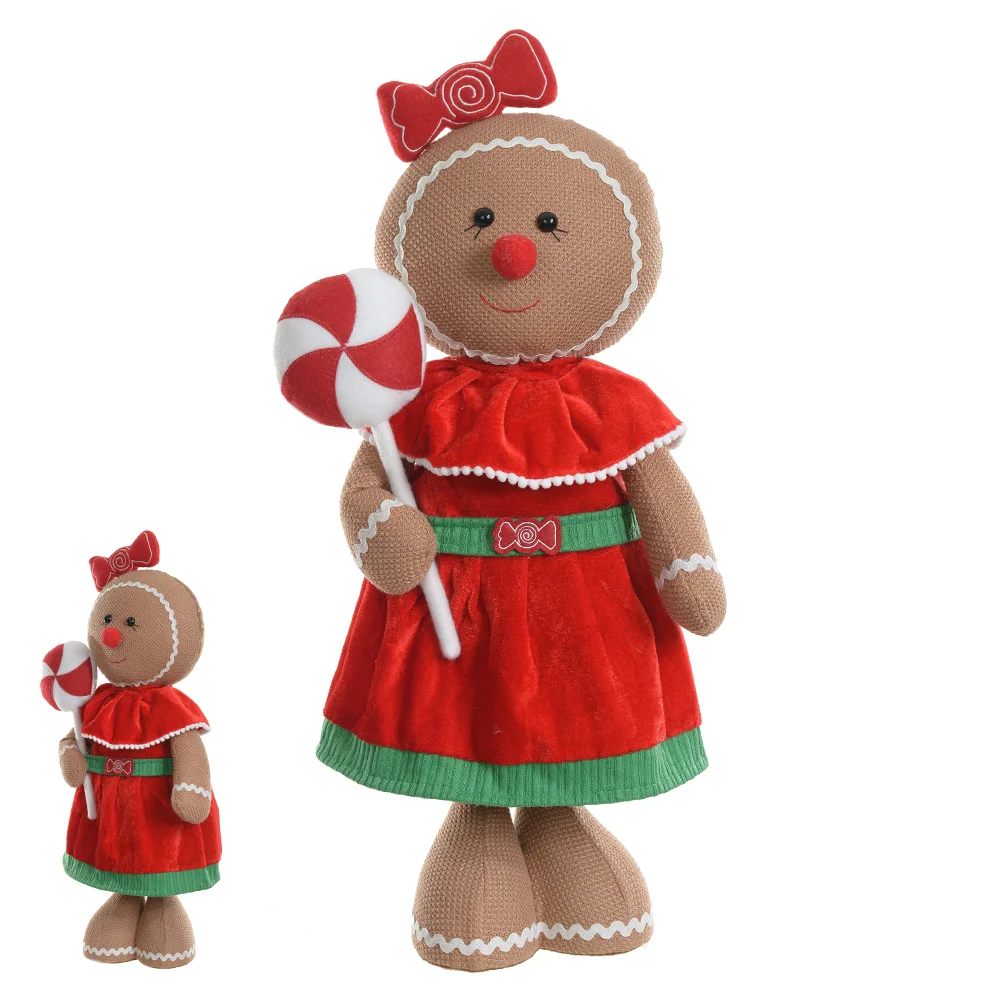 Boneco Menina com pirulito vermelho 51cm