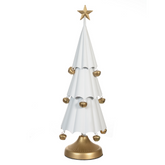 Arvore metal decorativa Branca e Dourada 48,5cm