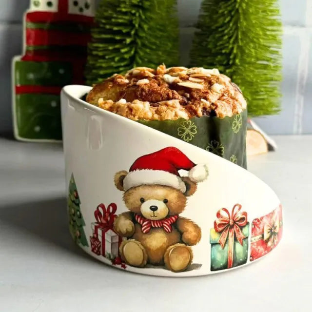 Porta Panetone Natalino com Cúpula de Vidro – Edição Premium