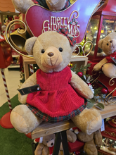 Urso com vestido vermelho 30cm