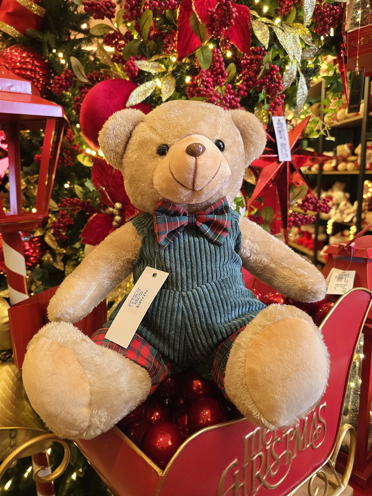 Urso com camisa verde 30cm