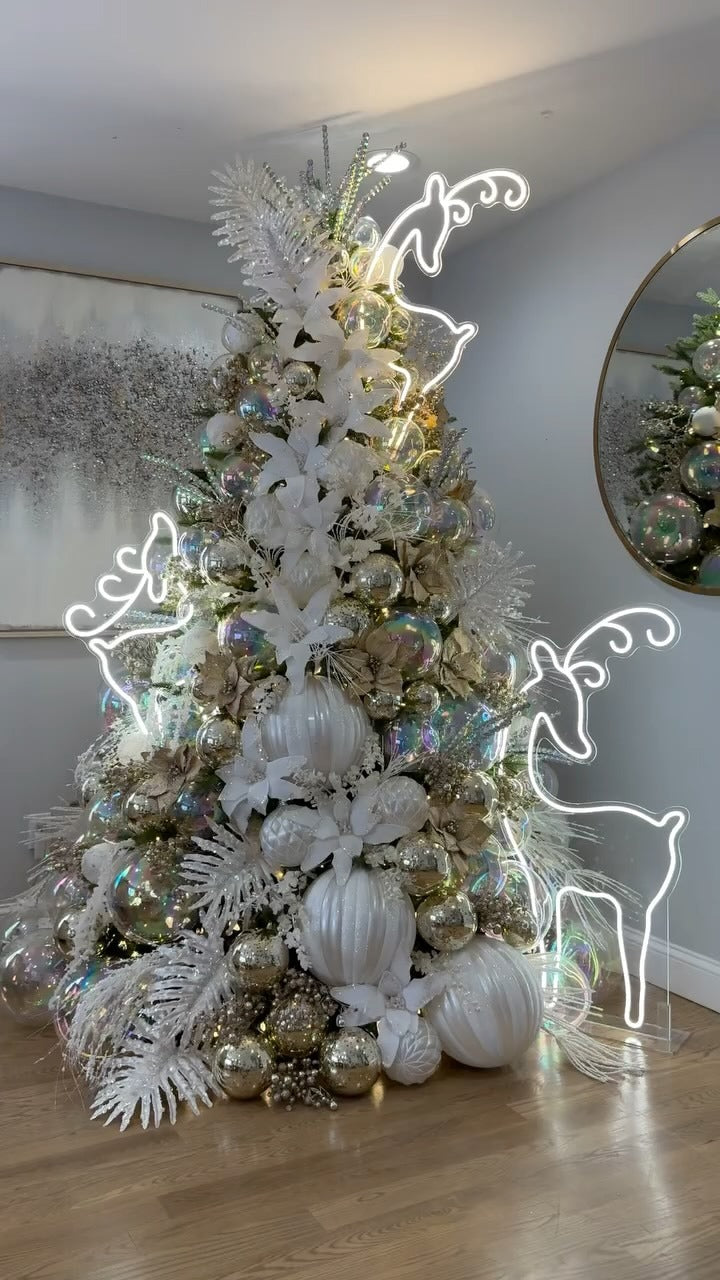 Árvore Cristal Dourado & Luz de Inverno 2,00m