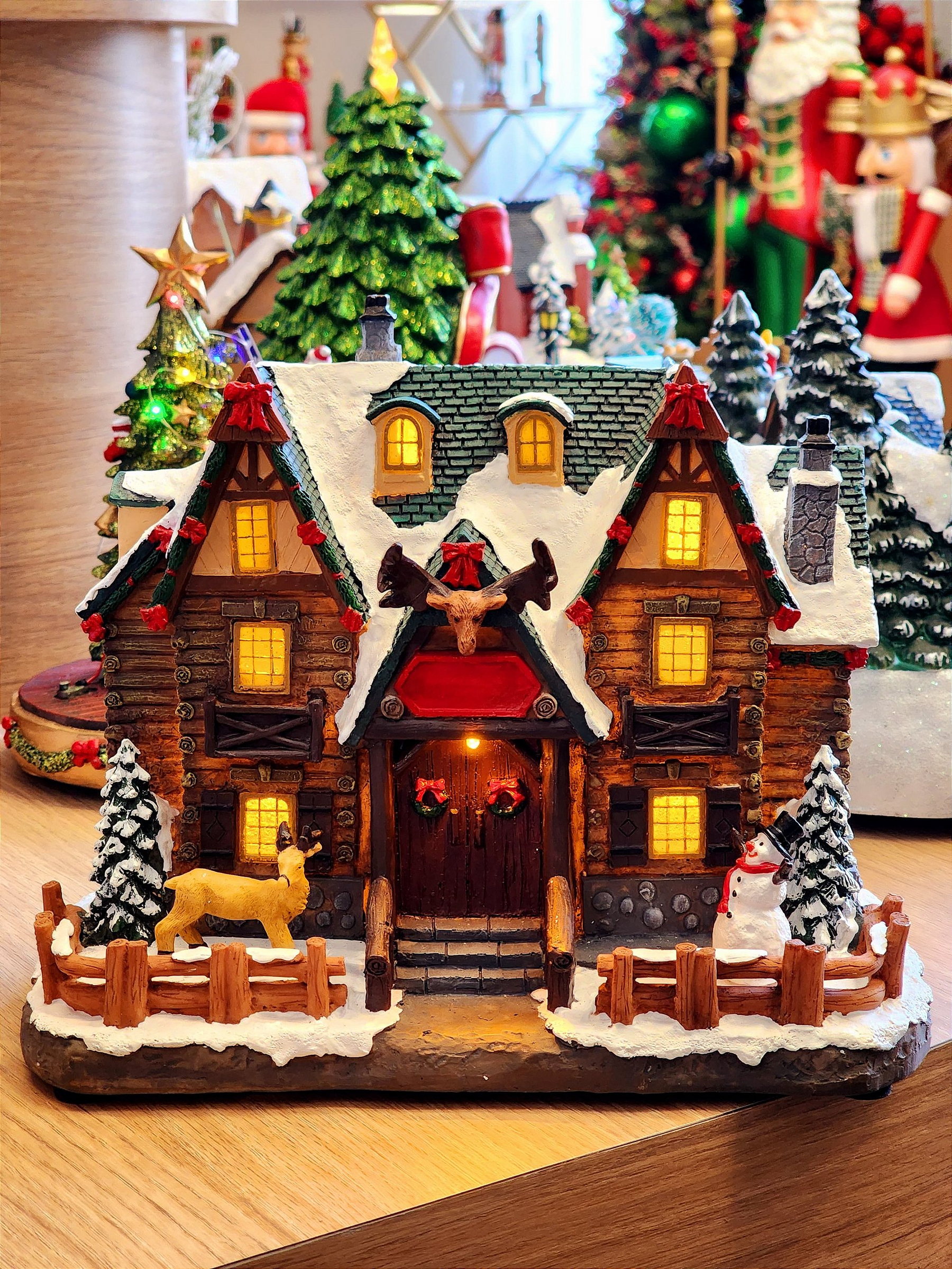 Cenário Vila Natalina Chalé Nevado 21cm