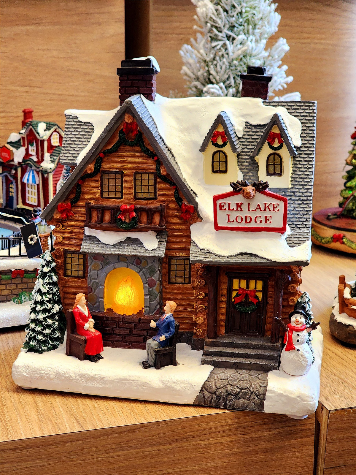 Cenário Vila Natalina Chalé Nevado 24cm