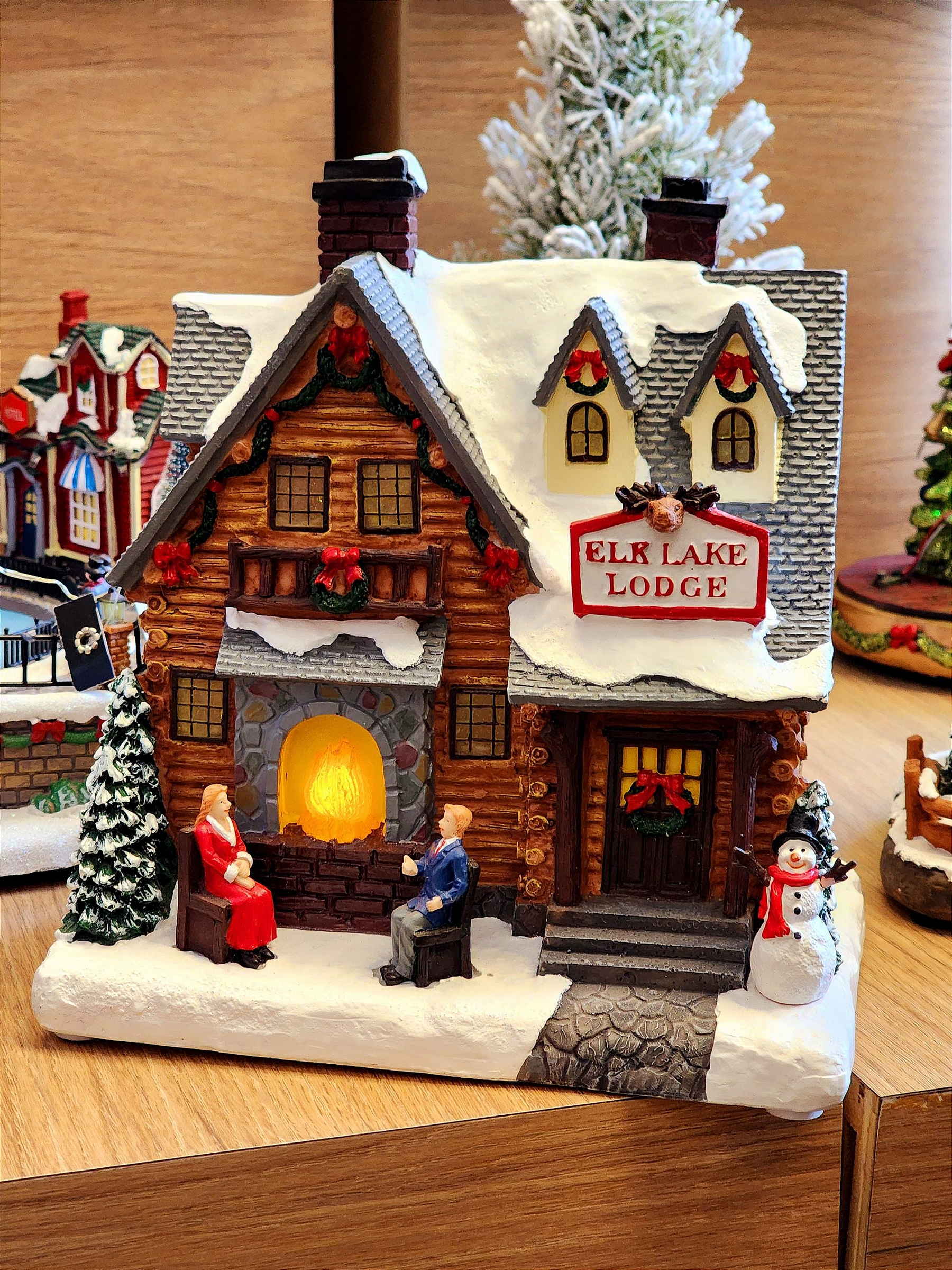 Cenário Vila Natalina Chalé Nevado 24cm