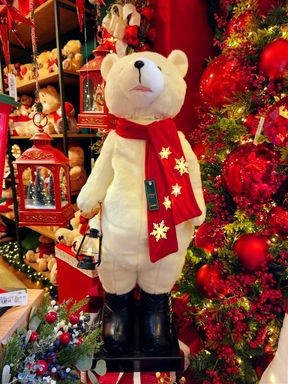 Urso Polar com luz som e movimentos 110cm bivolt