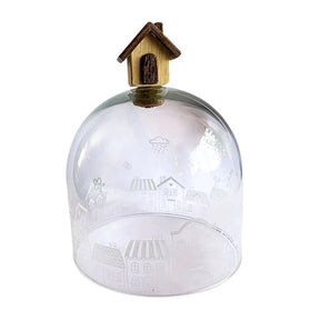 Porta Panetone Natalino com Cúpula de Vidro – Edição Premium