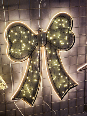 Laço decorativo com led Warm 45cm bivolt