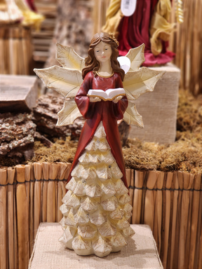 Anjo em resina com livro 42cm