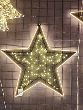 Estrela decorativo com led Warm 35cm bivolt