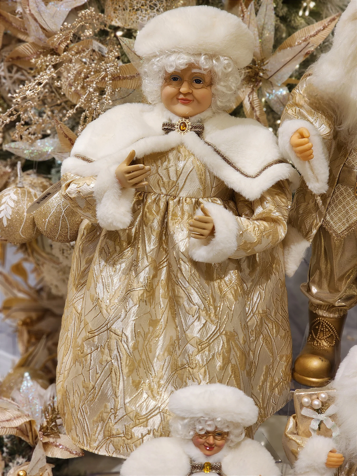 Mamãe Noel dourado 60cm