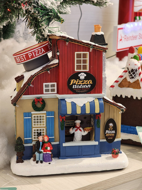 Cenário Vila natalina pizzaria 23cm