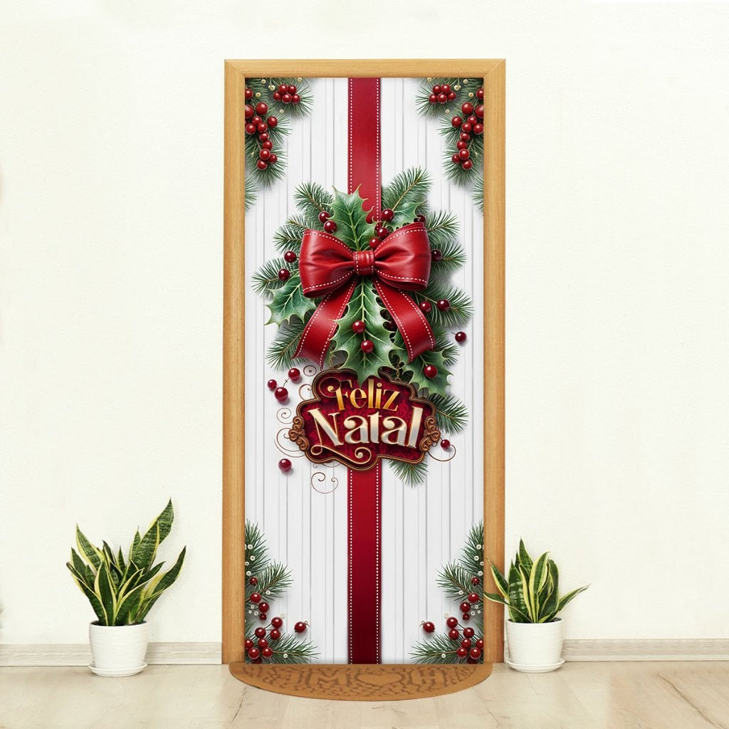 Capa de Porta Natalina Realista – Efeito 3D Sublimado