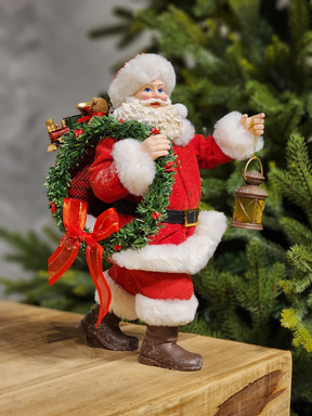 Papai Noel com lanterna 27cm