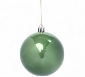 Bola Brilho Verde 8 cm 6 unidades