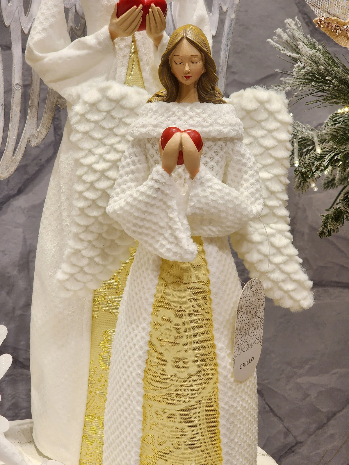 Anjo em resina com Luz 39cm