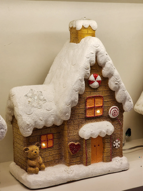 Casa Natalina Gingerbread Led 38cm
