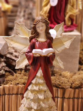 Anjo em resina com livro 42cm