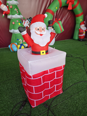 Noel na Chaminé inflável com Led 1,50 bivolt com movimento