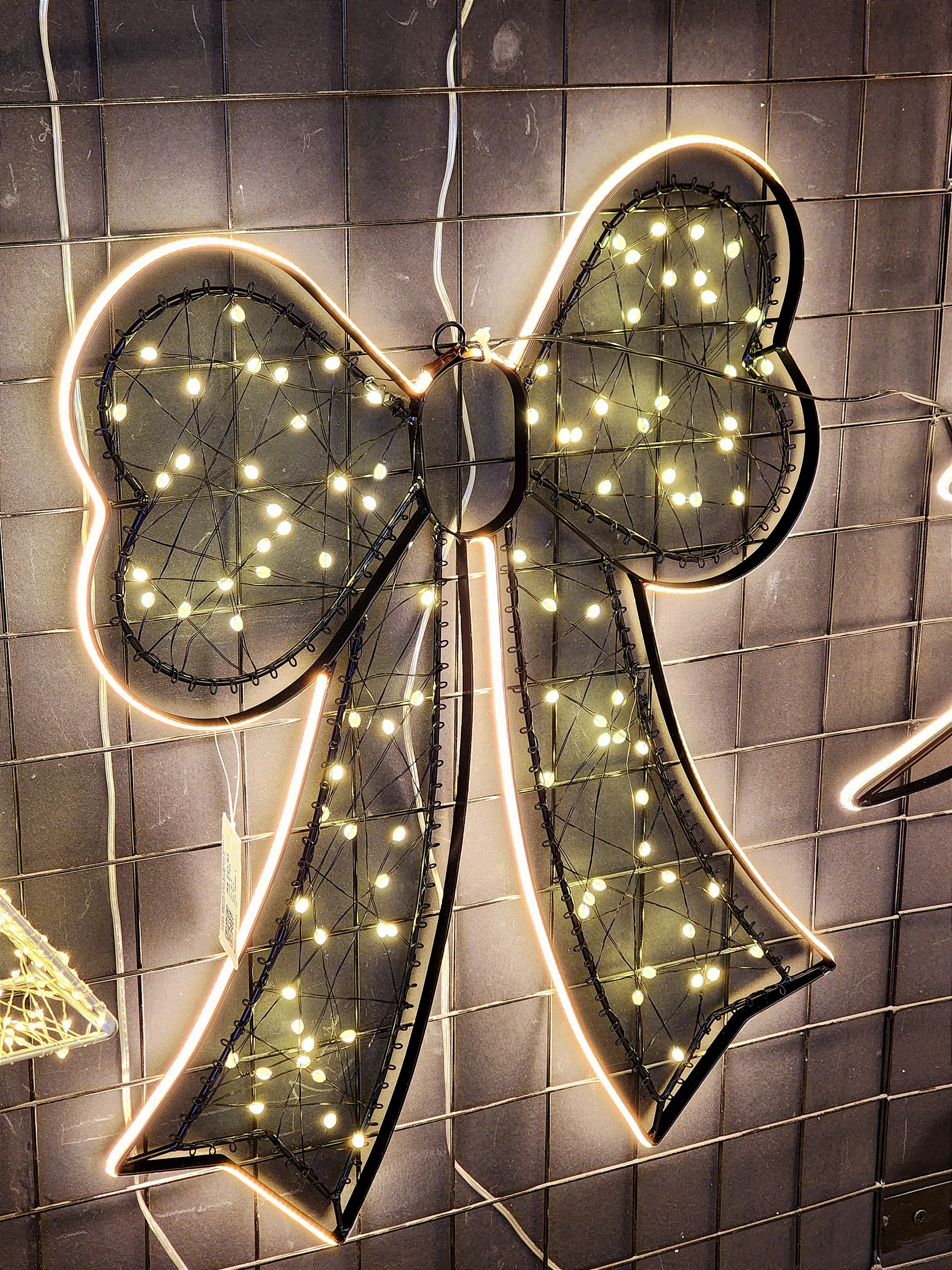 Laço decorativo com led Warm 45cm bivolt