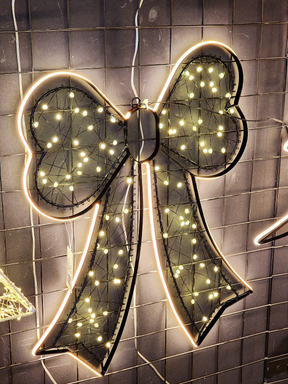 Laço decorativo com led Warm 45cm bivolt