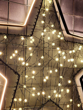 Estrela decorativo com led Warm 35cm bivolt