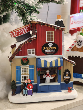 Cenário Vila natalina pizzaria 23cm