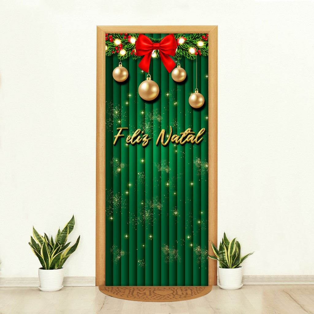 Capa de Porta Natalina Realista – Efeito 3D Sublimado