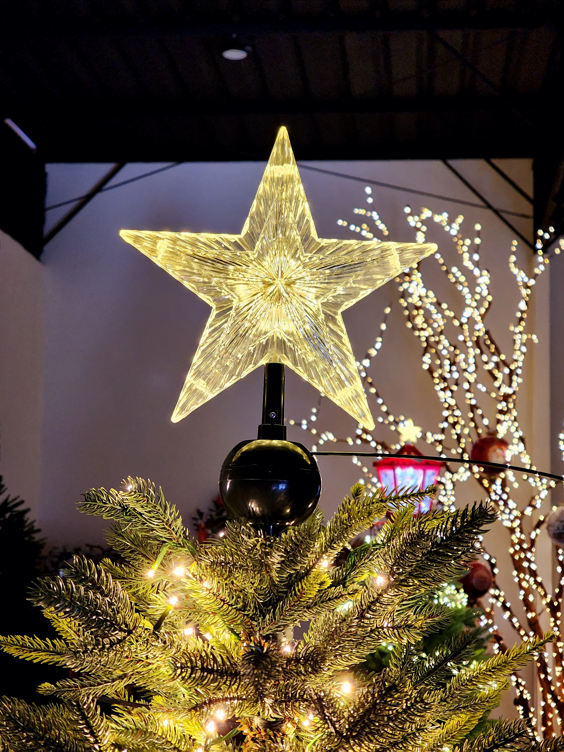 Ponteira Árvore Noel com avião com movimento e luz bivolt
