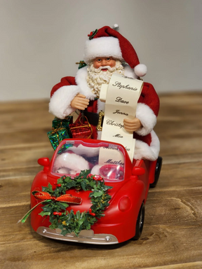 Papai Noel no carro 23,7cm