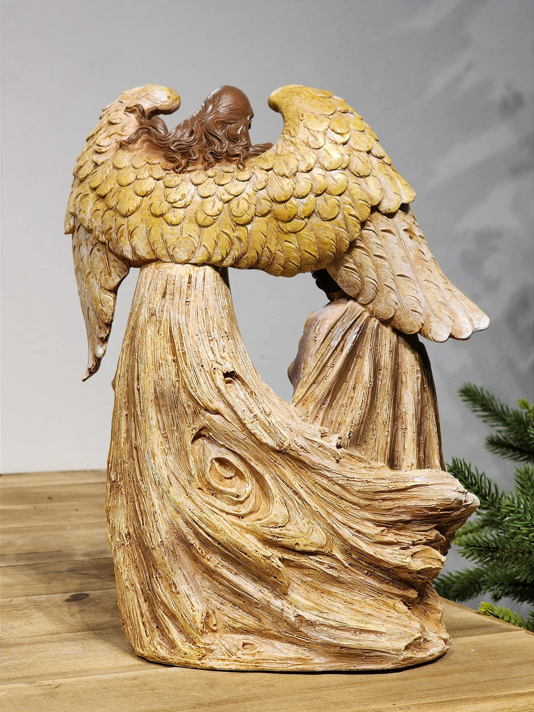 Sagrada Família com anjo 30cm