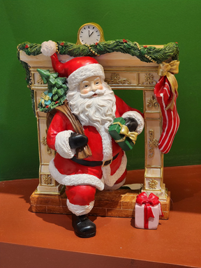 Papai Noel na lareira 22cm