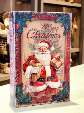 Livro Caixa decorativo Merry Christmas Noel 27cm