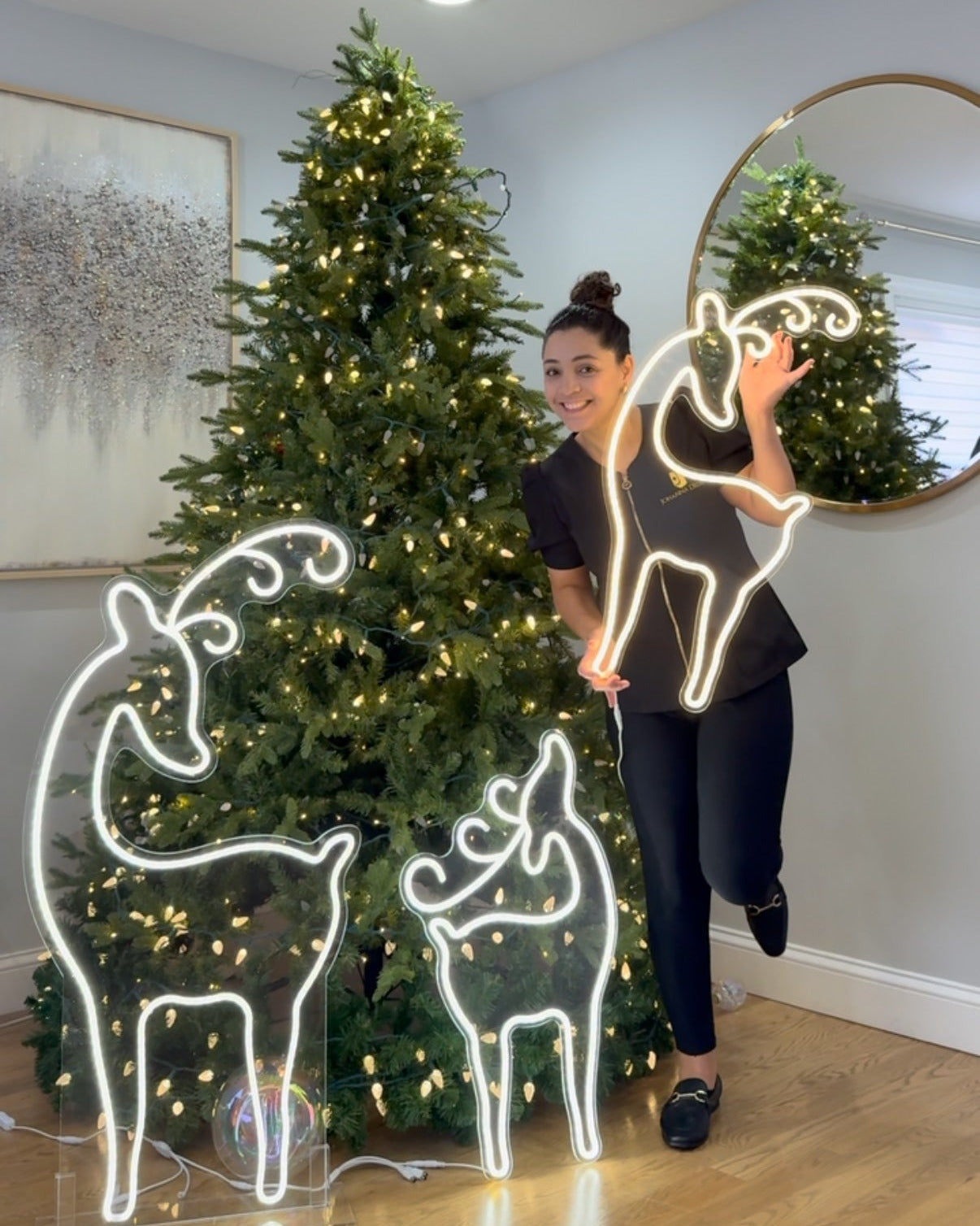 Árvore de Natal 2m Premium com LED e Acessórios Iluminados