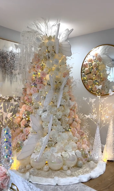 Árvore Aurora de Cristal Luxo 2.20m